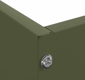 vidaXL Περίγραμμα γκαζόν 60 x 60 x 13 εκ Ατσάλι Λαδί