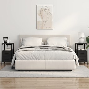 vidaXL Κουτιά Κρεβατοκάμαρας 2 pcs Μαύρη δρυς 30 x 48 x 61 εκ