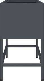 vidaXL Υψωμένη Γλάστρα Κήπου Ανθρακί 60 x 26 x 45 εκ Ατσάλι
