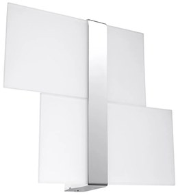 Sollux Φωτιστικό τοίχου Massimo 2,χάλυβας, γυαλί,2xG9/40w