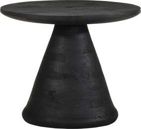 vidaXL Τραπεζάκι Μαύρο Ø50x40 cm από μασίφ ξύλο Mango