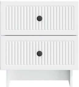 vidaXL Κομοδίνο Λευκό 43 x 34,5 x 47,5 εκ Επεξεργασμένο Ξύλο