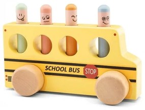 Παιδικό Παιχνίδι Pop Up School Bus CT10547 2 Ετών + 18,5x7,2 9,5cm Yellow-Multi New Classic Toys