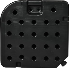 Βάση ομπρέλας 4 τεμαχίων, γεμιστό, 100 x 100 x 8 cm, Μαύρο