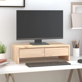 Βάση Οθόνης 50 x 27 x 15 εκ. από Μασίφ Ξύλο Πεύκου 813954