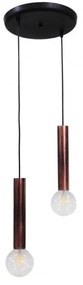 Φωτιστικό Οροφής S-42Pendel 2/L Copper 34-0194 Heronia Metal, Plastic
