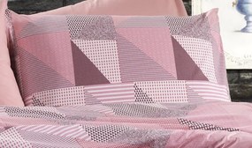 Μαξιλαροθήκη Φανελένια 50x70εκ. Εμπριμέ Geometrical 331 Pink-Salmon Dimcol