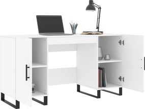 vidaXL Γραφείο Λευκό 140 x 50 x 75 εκ. από Επεξεργασμένο Ξύλο