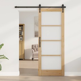 vidaXL Εσωτερική Πόρτα με Γυαλί "ORKDAL" 78x202x4 εκ. Στερεό Ξύλο Πεύκου