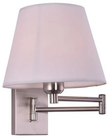Απλίκα Φωτιστικό Τοίχου Ύφασμα DENNIS H27 Φ45 Homelighting-77-3560-Νίκελ Ματ 77-3560