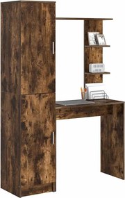 vidaXL Γραφείο 2 pcs Καπνιστό Δρύς