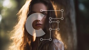 Intra Συλλεκτικό Ξύλινο Παζλ Plywood 4mm - Όμορφη γυναίκα με μακριά μαλλιά στο δάσος Σε Ξύλινο Κουτί - Διαστάσεις Puzzle: 10x10 cm – 25 κομμάτια