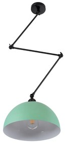 GloboStar LOTUS GREEN 00936 Μοντέρνο Φωτιστικό Οροφής Μονόφωτο Ανοιχτό Πράσινο Ματ Μεταλλικό Καμπάνα Φ30 x Y21cm - 00936