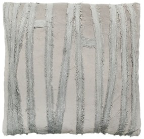 SILVER STRIPES ΔΙΑΚΟΣΜΗΤΙΚΟ ΜΑΞΙΛΑΡΙ ΥΦΑΣΜΑ ΓΚΡΙ 50x50xH10cm - 014524