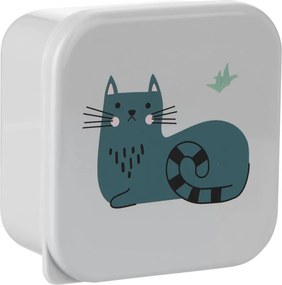 Φαγητοδοχεία (Σετ 4τμχ) Kikka Boo Kitty Cat Grey