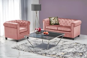 ERIKSEN  leisure armchair pink / black DIOMMI V-CH-ERIKSEN-FOT-RÓŻOWY