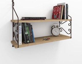 Wall Shelf Seramoni 2'li - Oak Oak