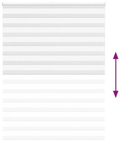 vidaXL Ζέβρα τυφλή Λευκό Πλάτος υφάσματος 155,9 εκ. Πολυεστέρας