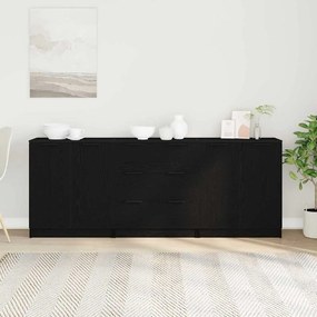 vidaXL Μπουφές Μαύρη Οξυά 180 x 30 x 70 εκ Επεξεργασμένο ξύλο