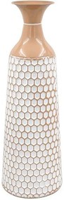 Βάζο 168-125-031 20x60cm Beige-White Μέταλλο