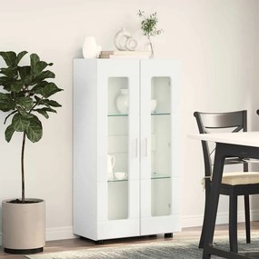 vidaXL Πλαϊνό γραφείο FLORIN Υψηλής γυαλάδας λευκό 55,5 x 29 x 100 εκ