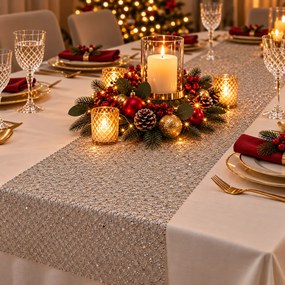 ΕΟΡΤΑΣΤΙΚΌ ΤΡΑΠΈΖΙ SEQUIN NON WOVEN ROLL 28X300CM ATMOSPHERA 169611D