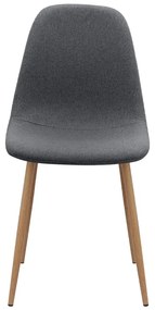 Καρέκλα τραπεζαρίας Iris Megapap γκρι ύφασμα - μεταλλικό φυσικό πόδι 43x50x85εκ.