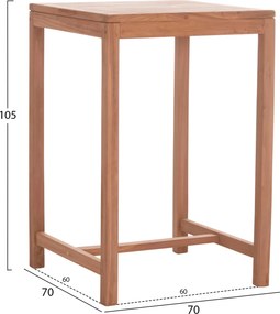 ΣΕΤ ΤΡΑΠΕΖΙ ΜΕ 2 ΣΚΑΜΠΟ ΜΠΑΡ PRESSCOT HM10918 ΞΥΛΟ TEAK ΣΕ ΦΥΣΙΚΟ ΧΡΩΜΑ