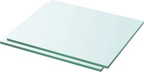 vidaXL Ράφια Πάνελ 2 τεμ. Διάφανα 30 x 20 εκ. Γυάλινα