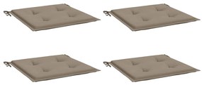 vidaXL Μαξιλάρια Καρέκλας Κήπου 4 τεμ. Taupe 50x50x3 εκ. Oxford Ύφασμα