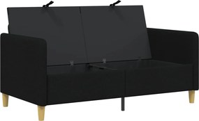 vidaXL Καναπές με Αποθήκευση Μαύρο 152 x 78 x 87 εκ Πολυεστέρας