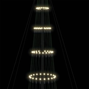 vidaXL LED Χριστουγεννιάτικο Δέντρο με βάση Θερμό λευκό 500 cm Μέταλλο