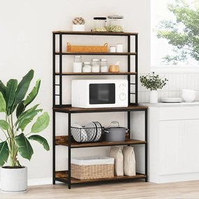 vidaXL Ράφι Κουζίνας Καπνιστό Δρύς 100 x 40 x 168 εκ