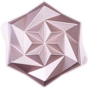 Φόρμα ψησίματος Dr.Oetker Origami 2556, 28 cm, σχήμα Origami, Χυτό αλουμίνιο, Ροζ χρυσό