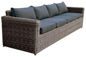 Καναπές Arizona 4θέσεων Alu Grey/Brown - Μαξ.Aνθρακί 252x77x73cm
