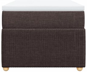 vidaXL Κρεβάτι Boxspring με Στρώμα Σκούρο Καφέ 90x200 εκ. Υφασμάτινο