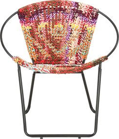 vidaXL Καρέκλα Κυκλική Πολύχρωμη από Ύφασμα Chindi