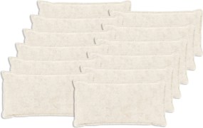 vidaXL Κάλυμμα Μαξιλαριού 12 τμχ. HOUTEN Λευκό 40 x 80 cm