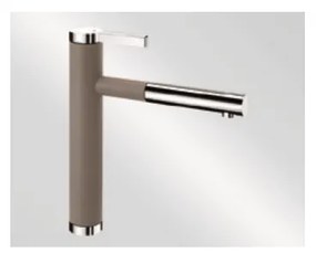 Blanco Linee-S Tartufo-Chrome Μπαταρία Κουζίνας με Περιστρεφόμενο Ρουξούνι και Αποσπώμενο Ντους