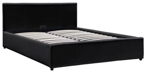 Κρεβάτι Dellia pakoworld με αποθηκευτικό χώρο pu μαύρο 120x200εκ