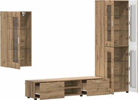 vidaXL Σετ επίπλου τηλεόρασης FLORIN 3 pcs Artisan Oak