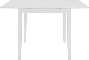 vidaXL Τραπεζαρία Επεκτεινόμενη Λευκή (80-120) x 80 x 74 εκ. από MDF
