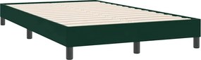 vidaXL Box Spring κρεβάτι χωρίς στρώμα σκούρο πράσινο 120x220cm