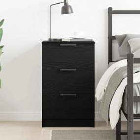 vidaXL Κομοδίνο Μαύρη δρυς 40 x 65 x 65 εκ. Επεξεργασμένο ξύλο