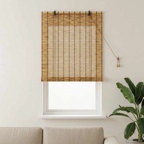vidaXL Ρόλερ (στόρι) Καφέ 80 x 160 cm Καλάμι