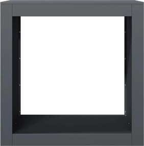 vidaXL Ράφι Καυσόξυλων Ανθρακί 60x40x60 εκ. Ατσάλινο