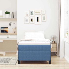 vidaXL Σκελετός Κρεβατιού Μπλε 90 x 190 cm Βελούδο