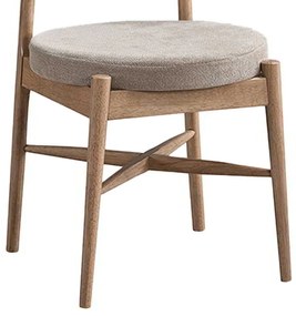 Καρέκλα Raudi pakoworld rubberwood σε φυσική-μπεζ απόχρωση 45.5x45.5x81εκ
