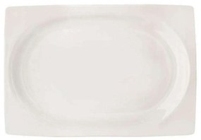 Πιατέλα Σερβιρίσματος Ορθογώνια Quadro Off 55.300.07 34cm White Cryspo Trio Porcelain