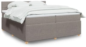 ΚΡΕΒΑΤΙ BOXSPRING ΜΕ ΣΤΡΩΜΑ TAUPE 200X200 ΕΚ. ΥΦΑΣΜΑΤΙΝΟ 3287567